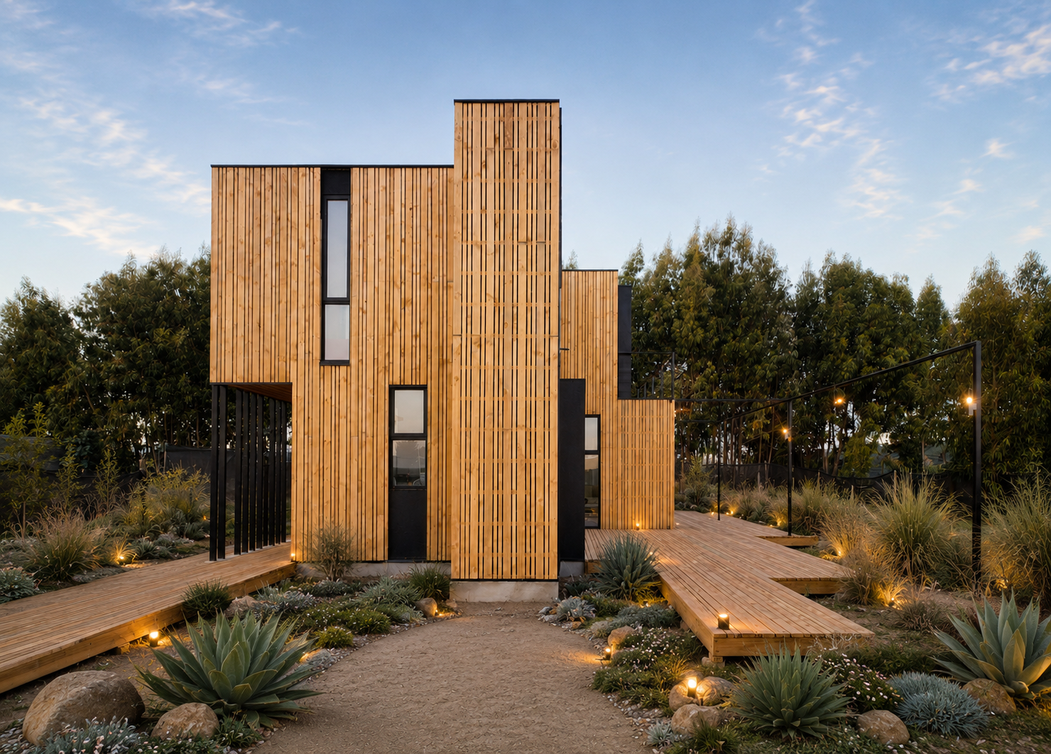 Casa SIP Santo Domingo — vivienda 139 m² con panel SIP y madera, costa Chile